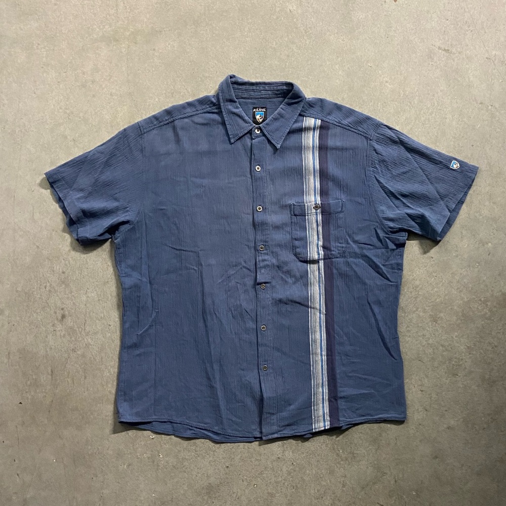 Kuhl Hawaii Striped Short Sleeve Button Down Shirt